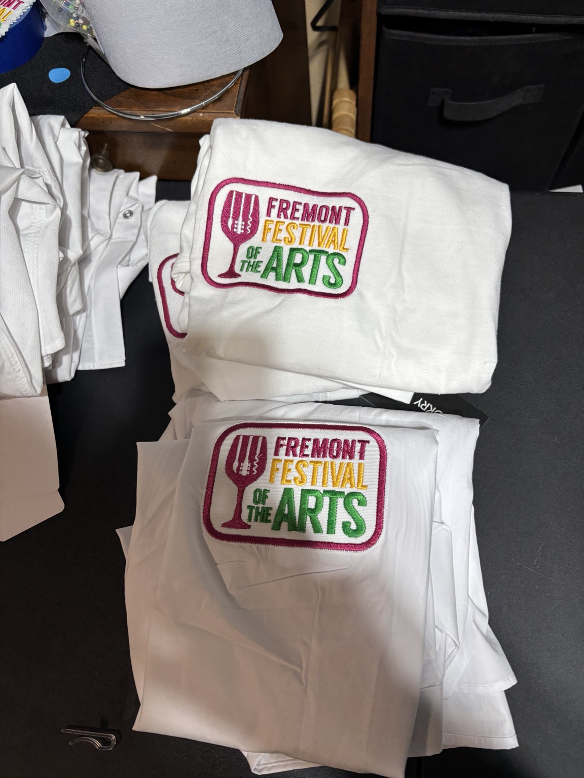 Detailed custom logo embroidery on professional polo shirts
