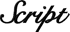 Script font