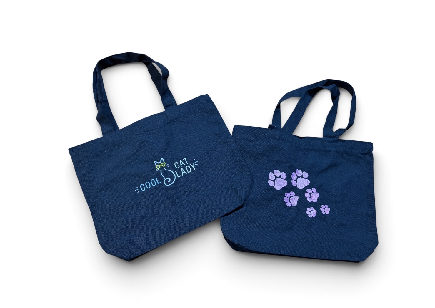 Cool Cat Lady canvas tote